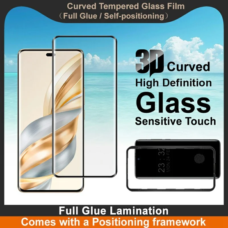 IMAK For Honor X60 Pro 5G / X9c 5G / Magic7 Lite 5G Screen Protector Full Glue 3D Curved Tempered Glass Film with Positioning Frame