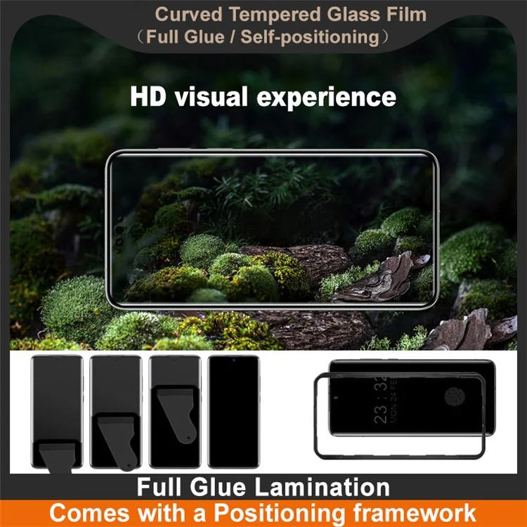 IMAK Screen Protector For Huawei Mate 70 Pro / Mate 70 Pro+ / Mate 70 RS Ultimate Full Glue 3D Curved Tempered Glass Film with Positioning Frame
