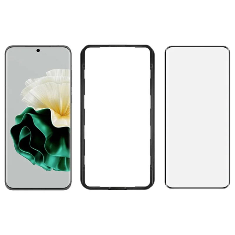 IMAK For Huawei P60 Pro Screen Protector Full Glue 3D Curved Tempered Glass Film with Positioning Frame
