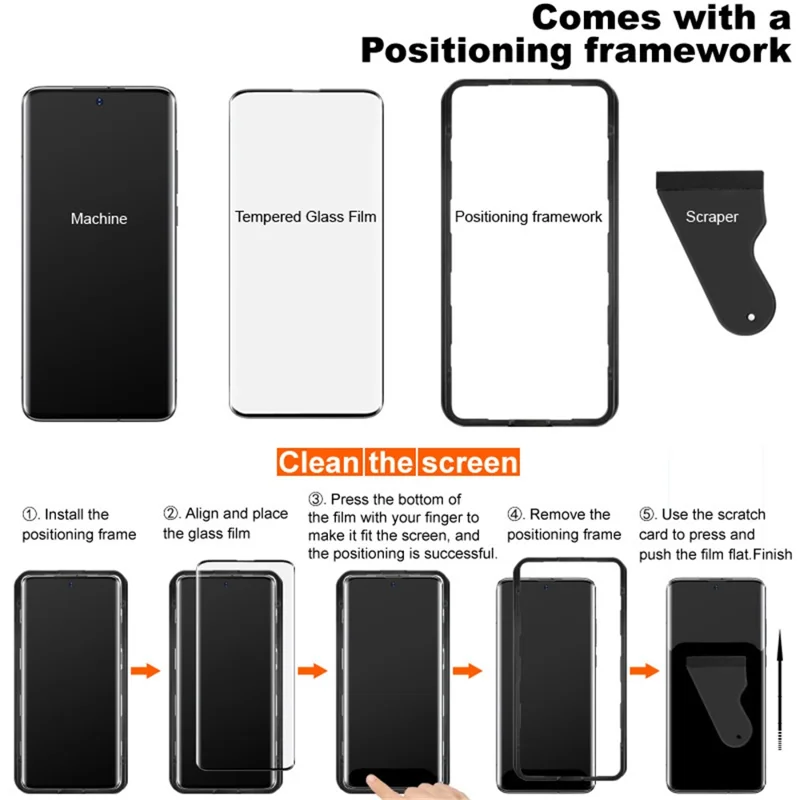 IMAK For Huawei P60 Pro Screen Protector Full Glue 3D Curved Tempered Glass Film with Positioning Frame