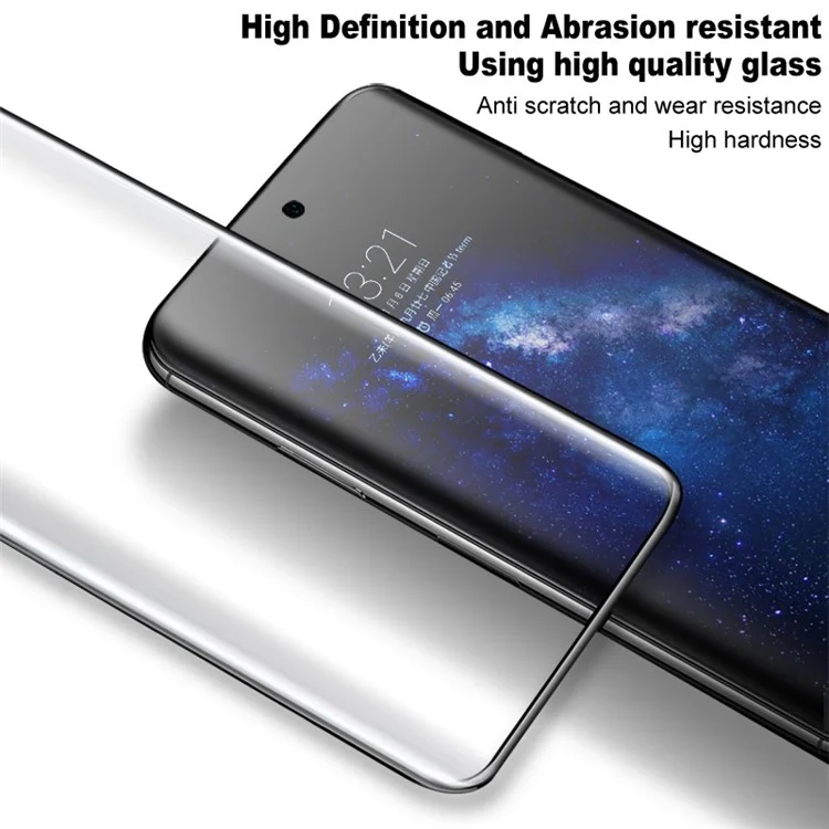 Protetor de Tela IMAK para Huawei Pura 70 Pro / Pura 70 Pro+ / Pura 70 Ultra Película de Vidro Temperado 3D Curvado com Moldura de Posicionamento, Cola Completa