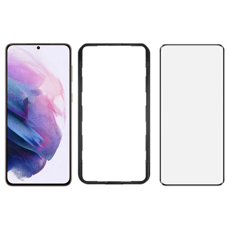 IMAK Für Samsung Galaxy S21 Ultra 5G Bildschirmschutz Vollverklebter 3D-gebogener Gehärteter Glasfilm mit Positionierungsrahmen