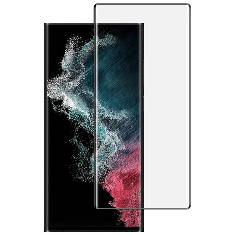 IMAK For Samsung Galaxy S22 Ultra 5G Screen Protector Full Glue 3D Curved Tempered Glass Film with Positioning Frame