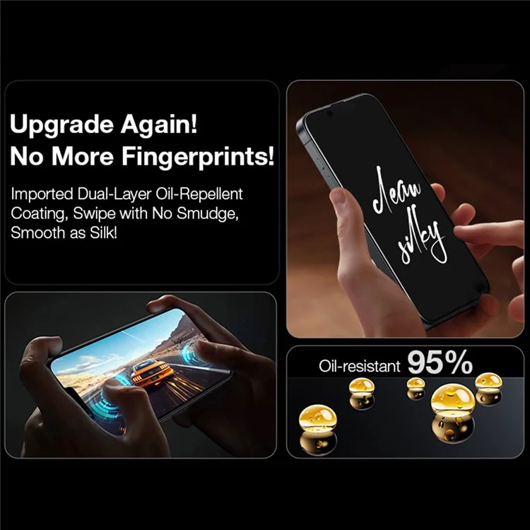 TORRAS Glassgo 2 Pièces Protection d'écran en Verre Trempé HD pour iPhone 16e avec Cadre d'Auto-Alignement