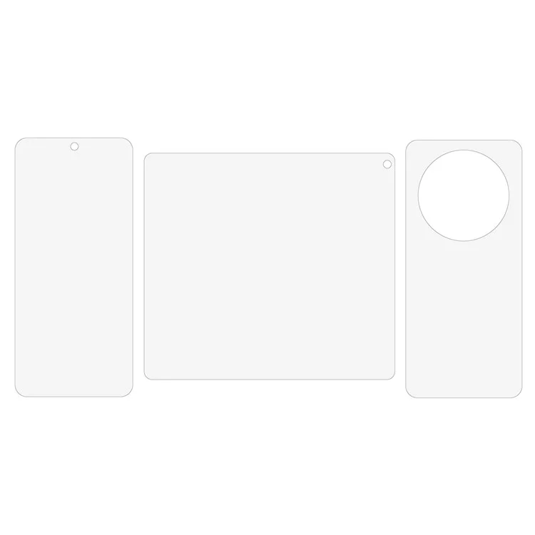 1 Set für Oppo Find N5 5G Displayschutz Innen + Vorder- + Rückseite Matte TPU-Folie
