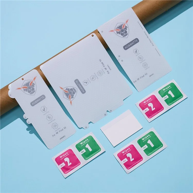 1 Set für Oppo Find N5 5G Displayschutz Innen + Vorder- + Rückseite Matte TPU-Folie