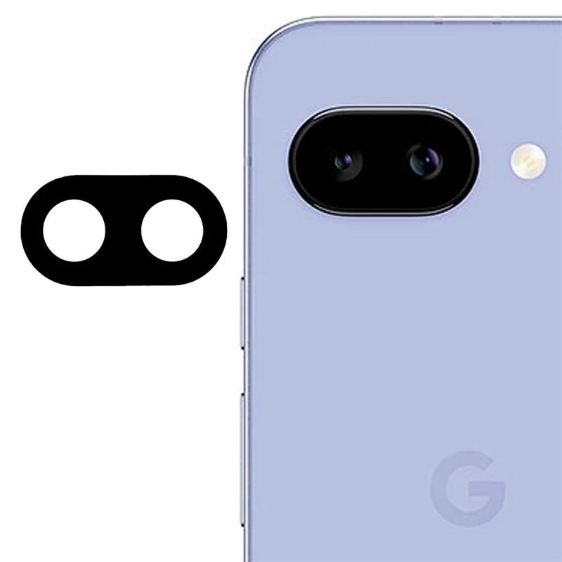 For Google Pixel 9a Tempered Glass Lens Protector Black Silk Printing Camera Lens Film