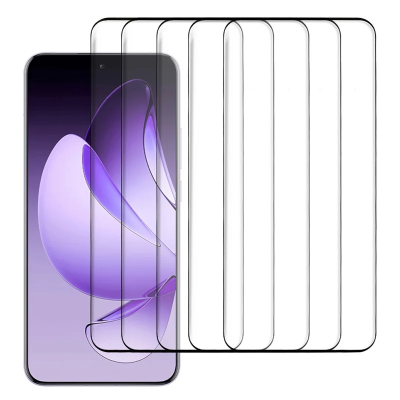 5Pcs For Oppo Reno13 Pro 5G Screen Protector 3D Curved Tempered Glass Film Side Glue