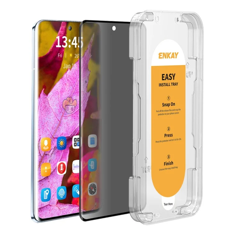 ENKAY HAT PRINCE Für Xiaomi 15 Pro / 14 Pro / 14 Ultra Blickschutz-Displayschutz 3D Gebogene Schutzfolie mit Installationswerkzeug
