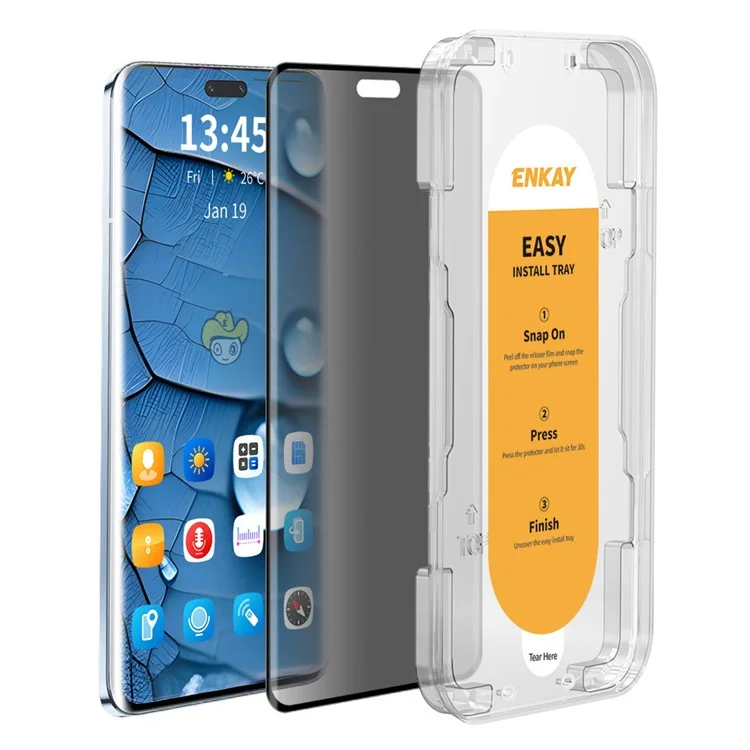 ENKAY HAT PRINCE For Huawei nova 12 Ultra 5G / 12 Pro 5G Privacy Screen Protector 3D Curved Screen Film with Installation Tool
