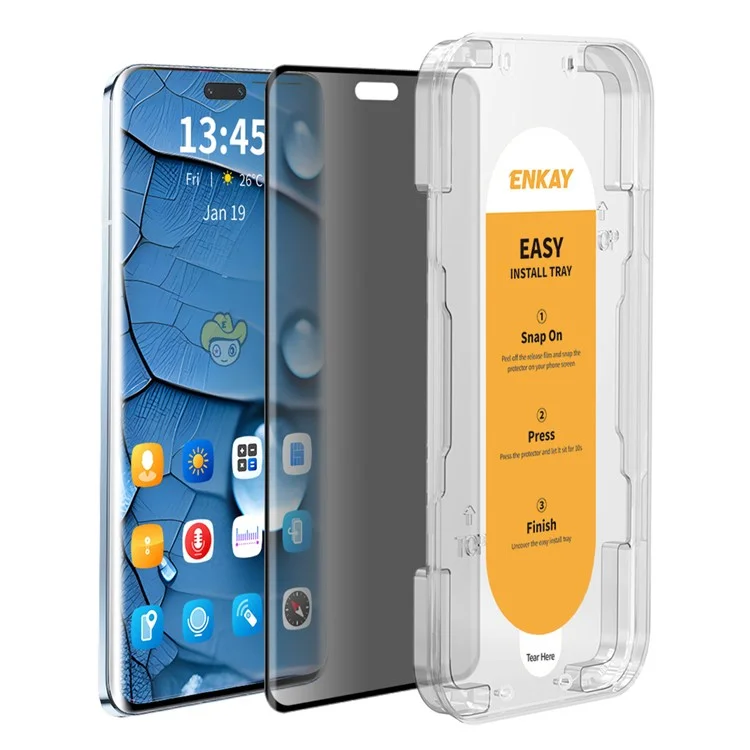 ENKAY HAT PRINCE For Honor Magic6 Pro 5G Privacy Screen Protector 3D Curved Screen Film with Installation Tool