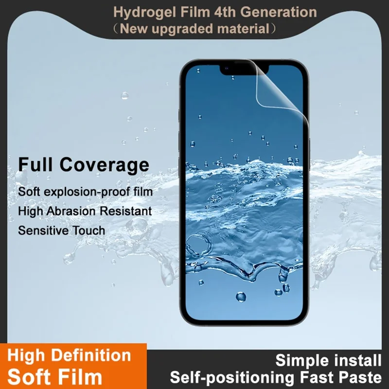 IMAK Hydrogel Film 4th Gen for iPhone 16e Full Screen Protector Ultra Clear Soft TPU Film