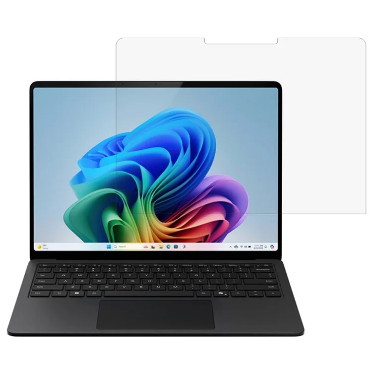 Protector de Pantalla Completo para Microsoft Surface Laptop 7 de 15 pulgadas, Cristal Templado HD Transparente con Borde Recto