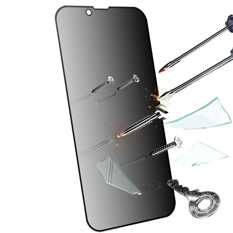 RURIHAI For iPhone 17e / 16e Anti-Spy Full Screen Protector High Aluminum-Silicon Glass