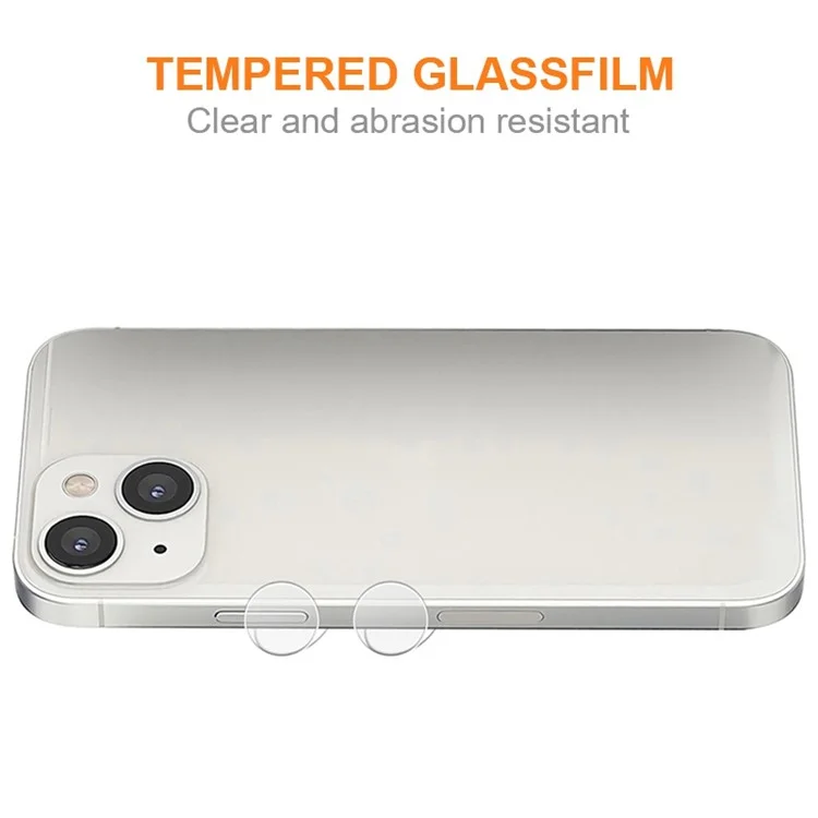 AMORUS 1Set Kameralinsen-Schutz für iPhone 13 mini 5.4 Zoll / 13 6.1 Zoll, kratzfeste gehärtetes Glas Klar Film Einzelner Ring-Cover