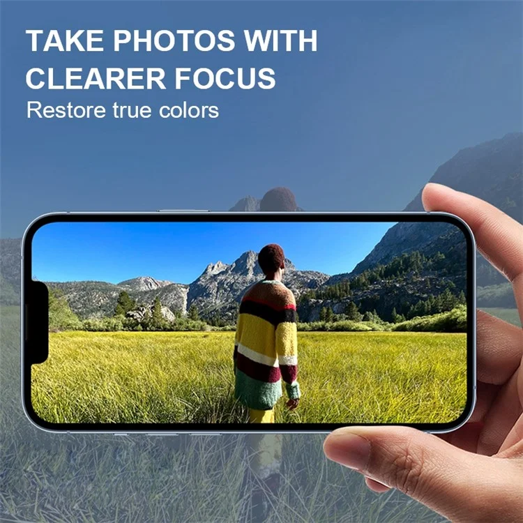 AMORUS 1Set Kameralinsen-Schutz für iPhone 13 mini 5.4 Zoll / 13 6.1 Zoll, kratzfeste gehärtetes Glas Klar Film Einzelner Ring-Cover