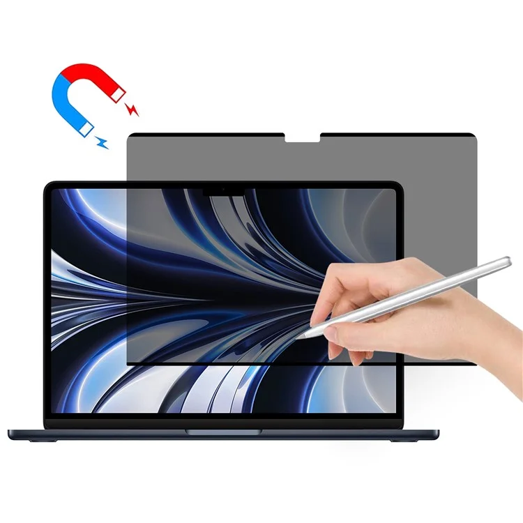 Защитная пленка для экрана Paperlike для MacBook Air 13 дюймов (2025) M4 A3240 / (2024) M3 A3113 / (2022) M2 A2681 Магнитный импортный ПЭТ-пленка против шпионажа