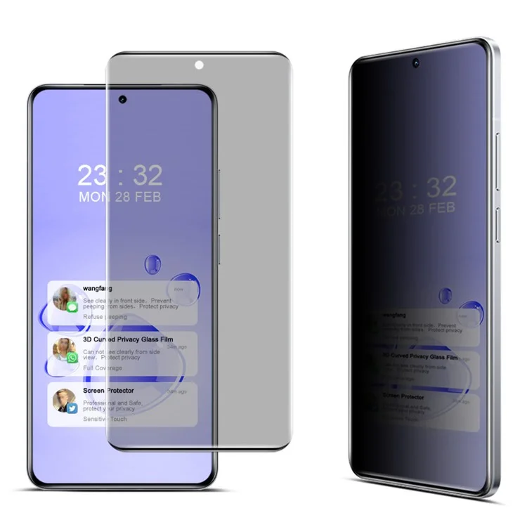 IMAK Para Realme GT7 Pro Racing 5G Protector de Pantalla de Vidrio Templado Antiespía (Versión Sin Bordes)