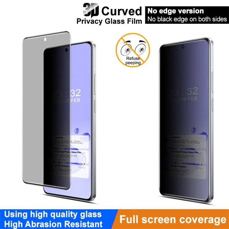 IMAK Para Realme GT7 Pro Racing 5G Protector de Pantalla de Vidrio Templado Antiespía (Versión Sin Bordes)