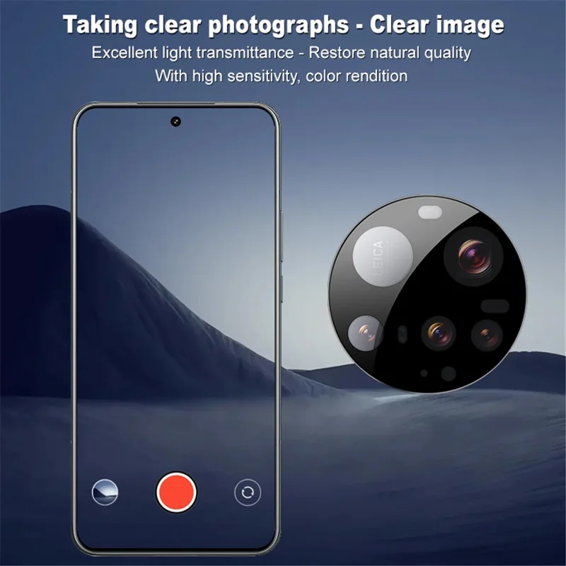 IMAK For Xiaomi 15 Ultra Tempered Glass Camera Lens Protector with Self Positioning Frame (Black Version) (Only for Single-Color Phone Devices)