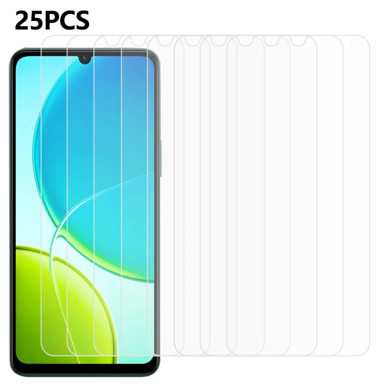 25 قطعة لشاشة vivo Y04 4G حامية من الزجاج المقوى عالي الوضوح