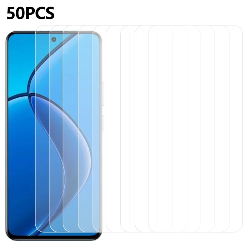 50Pcs For Realme 13 4G Screen Protector Full Glue Tempered Glass Clear Screen Film