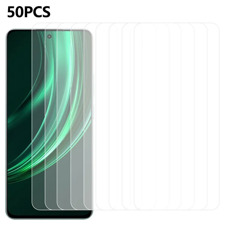 50Pcs For Realme 13+ 5G  /  13 Pro 5G (Global) Screen Protector Full Glue Tempered Glass Clear Screen Film