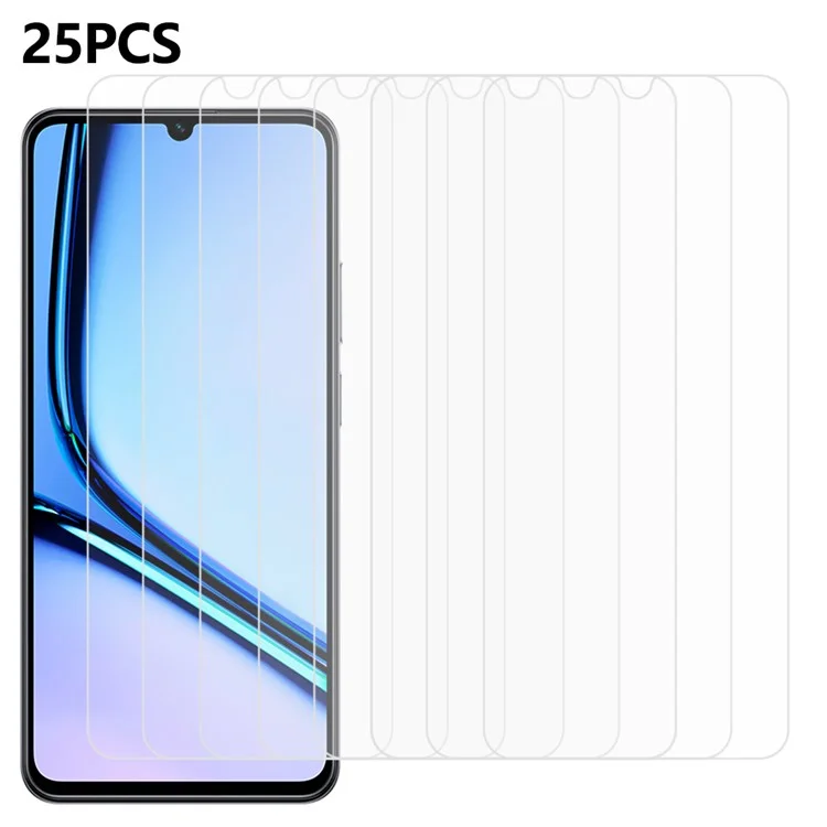 Pack de 25 Láminas de Vidrio Templado de Alta Definición para Protector de Pantalla de Realme Note 60x / C61 4G