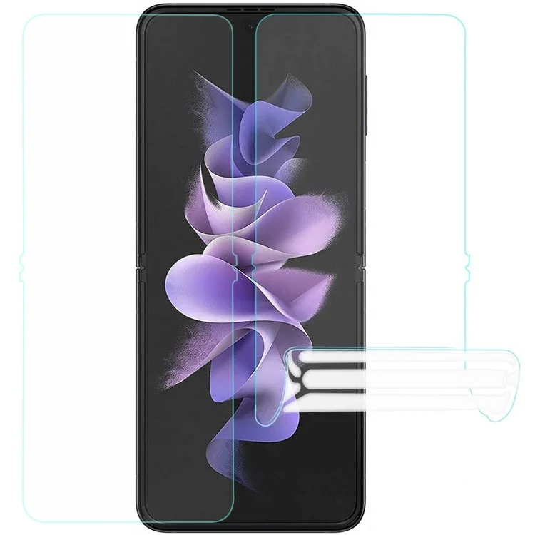 2Pcs Hydrogel Protective Film for Samsung Galaxy Z Flip4 5G, Transparent Soft TPU Full Coverage Screen Protector Film