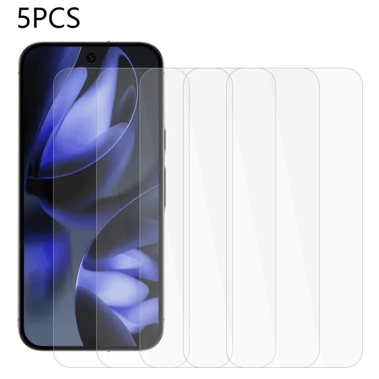 5 Unidades Protector de Pantalla para Google Pixel 10 Pro Cristal Templado Transparente 0,3 mm 2,5D