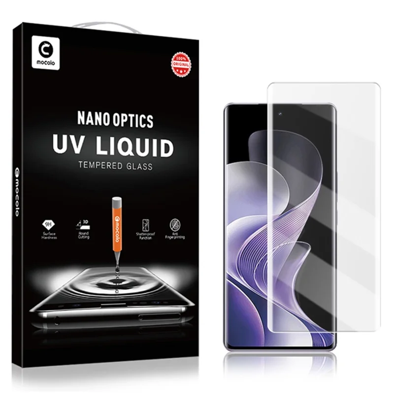 MOCOLO For vivo V40 Pro 5G Protector Tempered Glass UV Liquid Film 3D Curved Full Coverage