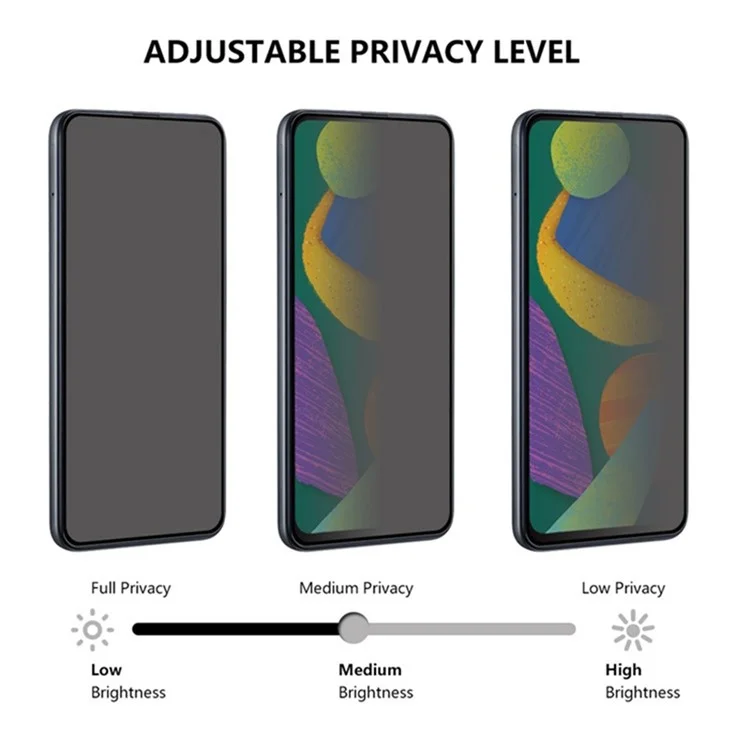 For Samsung Galaxy F06 5G Tempered Glass Film Anti-Peep Privacy Protection Screen Protector Full Glue