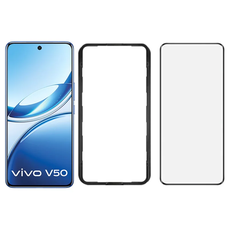 IMAK For vivo V50e 5G / V50 5G Screen Protector Full Glue 3D Curved Tempered Glass Film with Positioning Frame