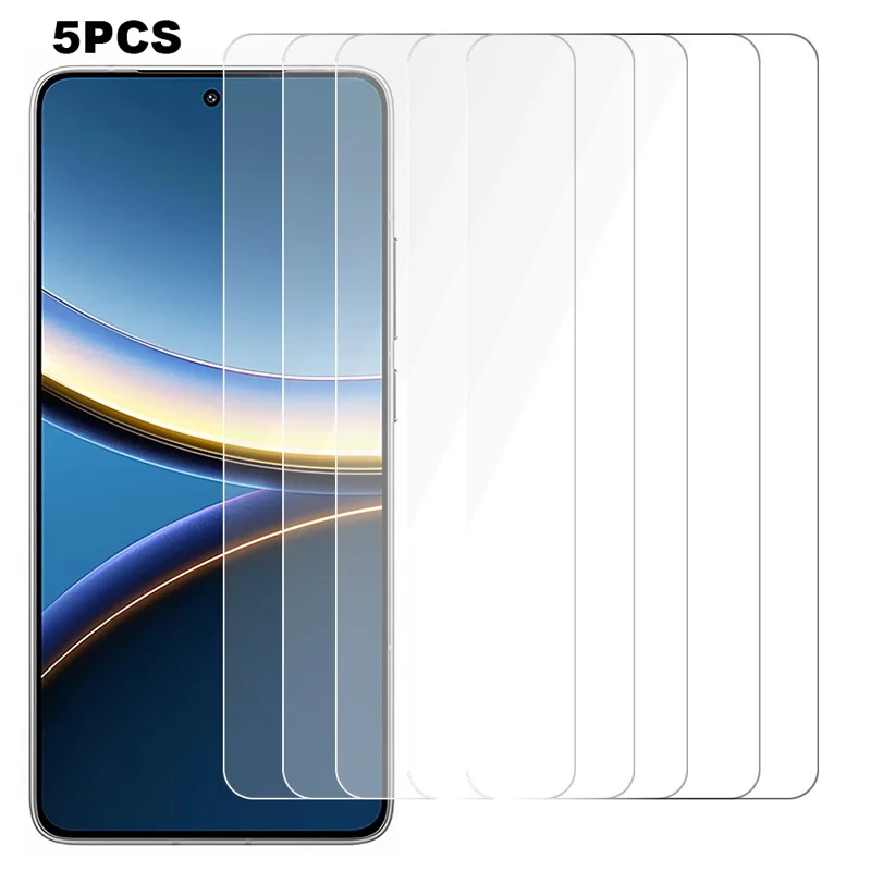 5Pcs For Xiaomi Poco F7 Pro 5G / F7 Ultra 5G / Redmi K80 Pro 5G / K80 5G Front Screen Protector 0.3mm 2.5D Tempered Glass Clear Film