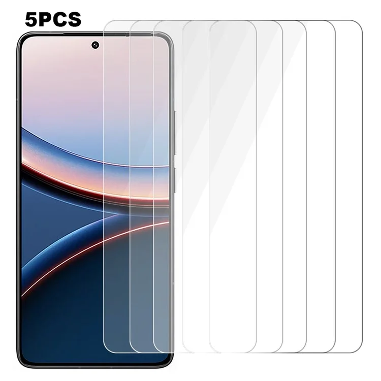 5 Uds. Protector de Pantalla Frontal de Cristal Templado de 0,3 mm y 2,5D para Xiaomi Poco F7 Ultra 5G - Transparente