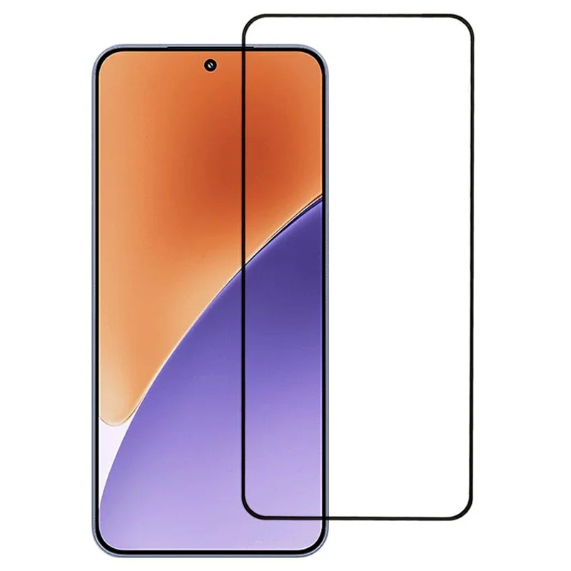 For Samsung Galaxy S25 Edge Screen Protector Full Glue Silk Printing Tempered Glass Film Support Fingerprint Unlock