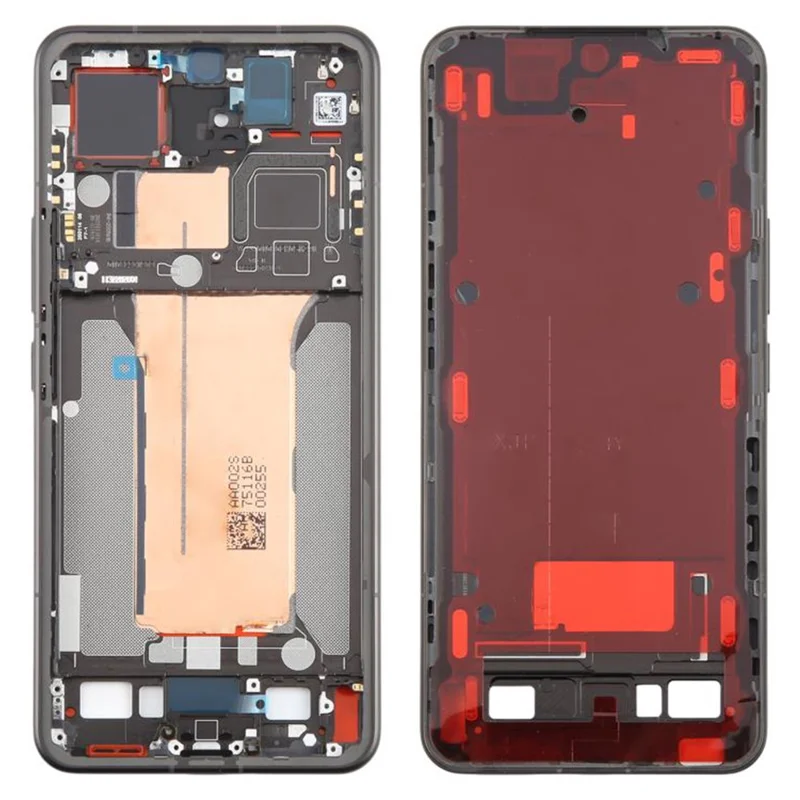 For Xiaomi 15 Pro Middle Plate Frame (A-Side) Repair Part (Without Logo) - Black