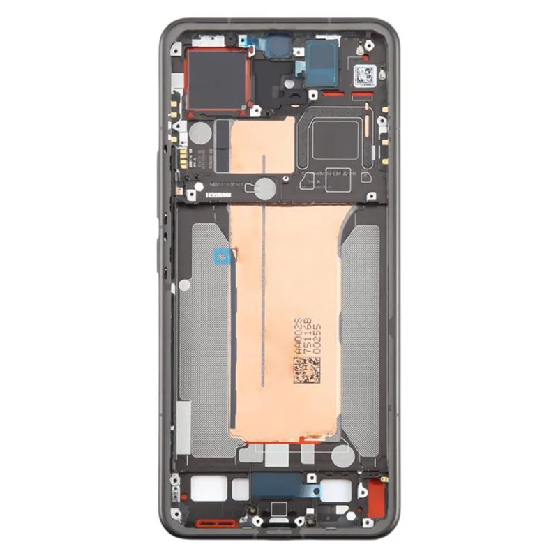 For Xiaomi 15 Pro Middle Plate Frame (A-Side) Repair Part (Without Logo) - Black
