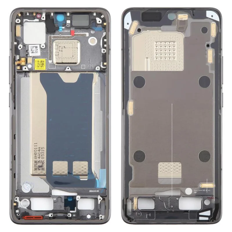For Xiaomi Redmi K80 5G Middle Plate Frame (A-Side) Repair Part (Without Logo) - Black