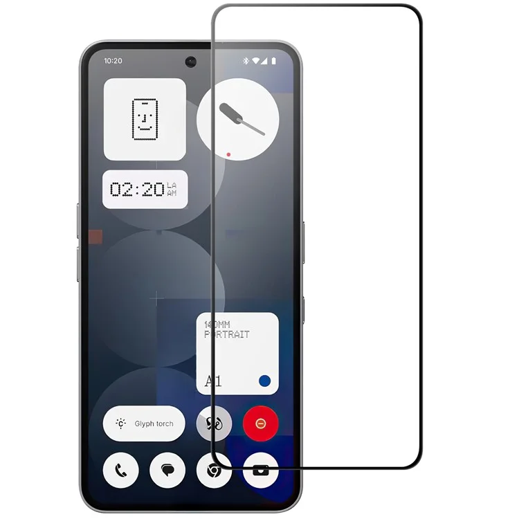Pellicola protettiva per schermo Nothing Phone (3a) Pro in vetro AGC, copertura totale con bordo nero