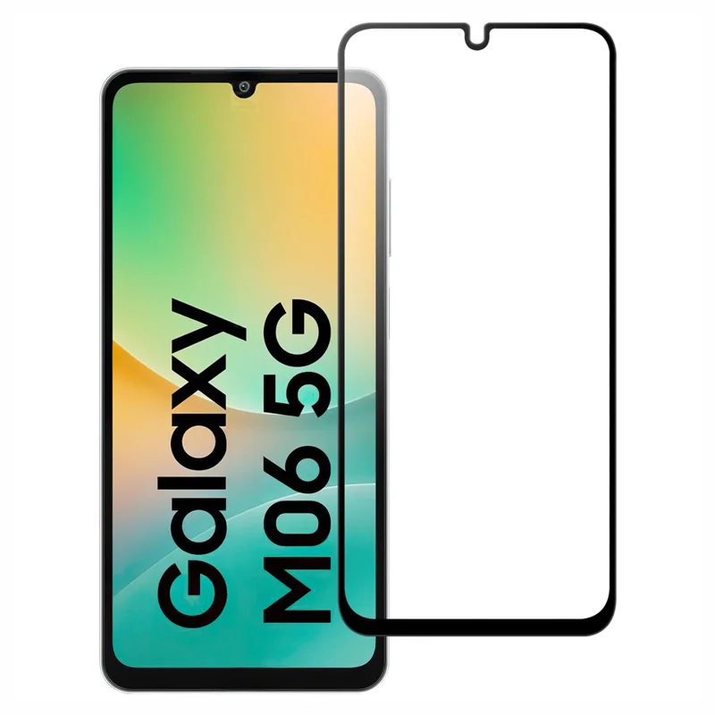 For Samsung Galaxy M06 5G AGC Tempered Glass with Black Edge Full Glue Full Coverage Screen Protector