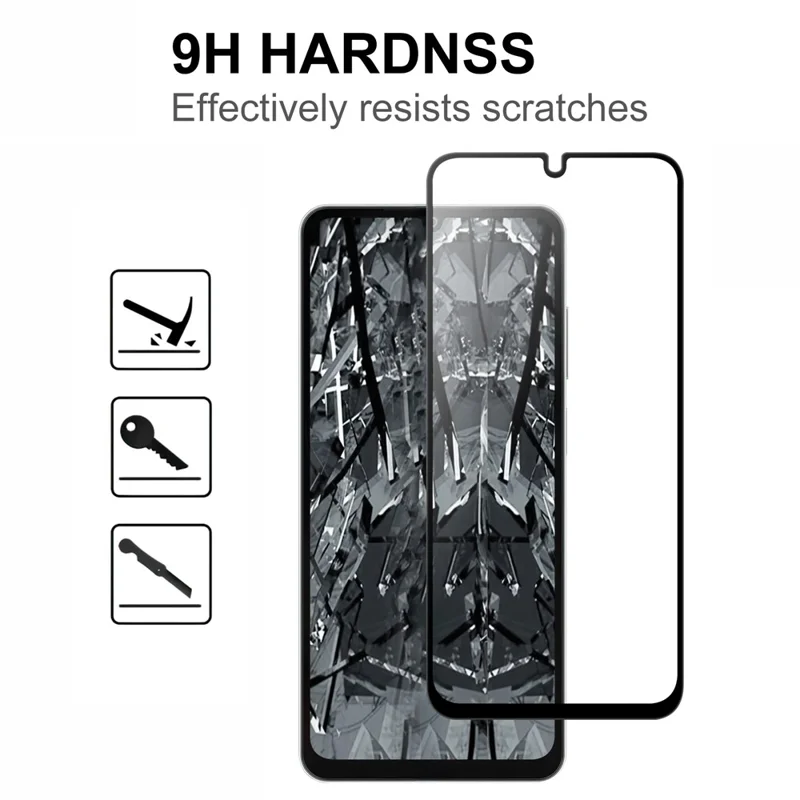 For Samsung Galaxy M06 5G AGC Tempered Glass with Black Edge Full Glue Full Coverage Screen Protector