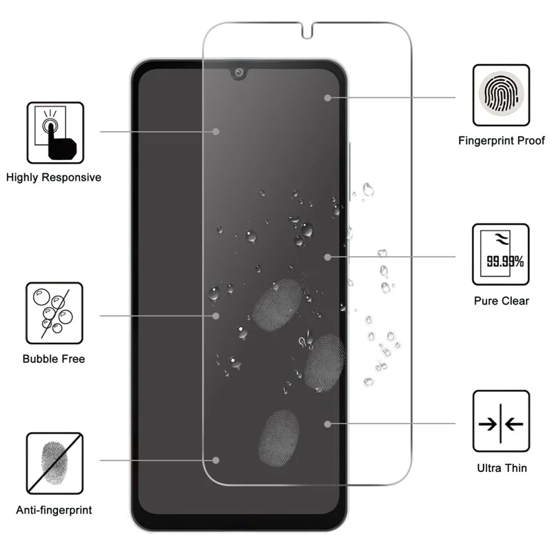 For Samsung Galaxy M06 5G Screen Protector HD Tempered Glass Film 2.5D
