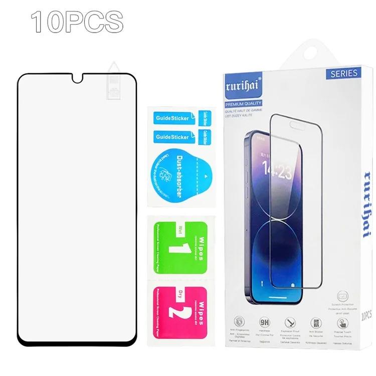 RURIHAI 10 Pièces Pour Xiaomi Poco C71 4G / Redmi A5 4G Film de Protection d'Écran en Verre Aluminium-Silicium Haute Qualité 0,26 mm 2,5D