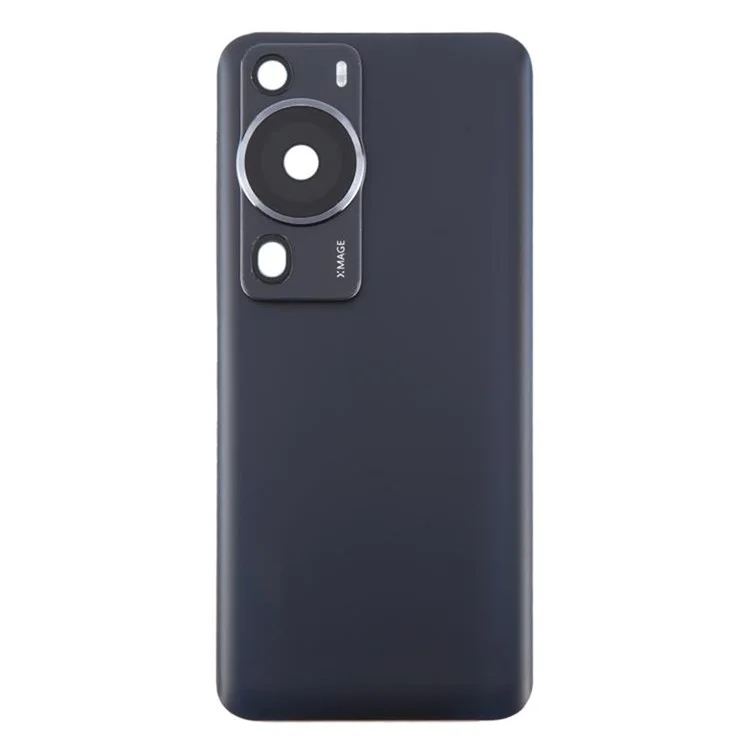Для Huawei P60 / P60 Pro Задняя крышка батарейного отсека с кольцом объектива камеры Запасная деталь (Без логотипа) - Черный