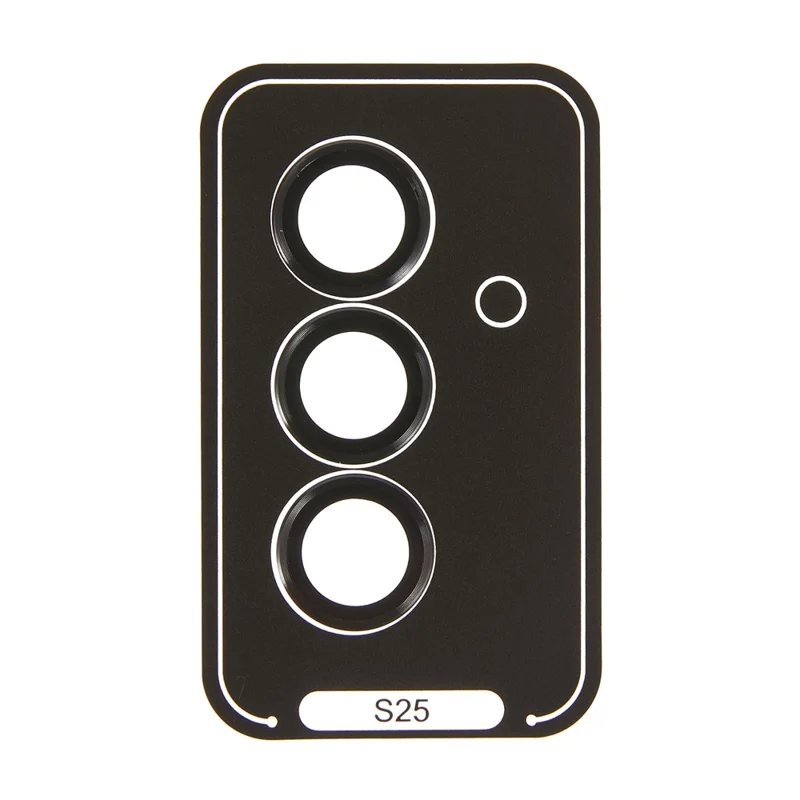 For Samsung Galaxy S25 Camera Lens Protector AR High Transparency Metal Ring Tempered Glass Lens Film - Black