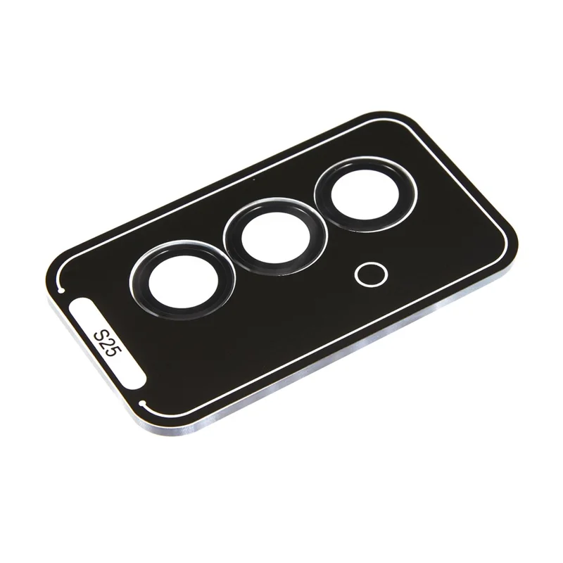 For Samsung Galaxy S25 Camera Lens Protector AR High Transparency Metal Ring Tempered Glass Lens Film - Black