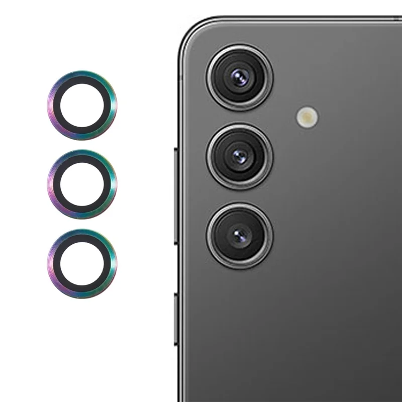 For Samsung Galaxy S25+ Camera Lens Protector AR High Transparency Metal Ring Tempered Glass Lens Film - Multi-Color