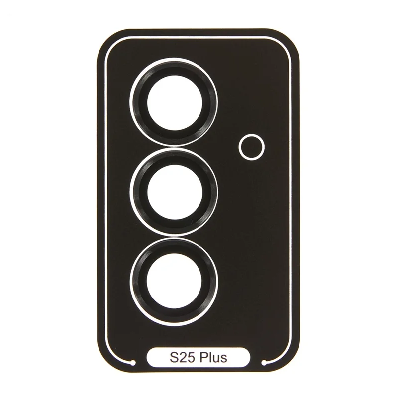 For Samsung Galaxy S25+ Camera Lens Protector AR High Transparency Metal Ring Tempered Glass Lens Film - Black