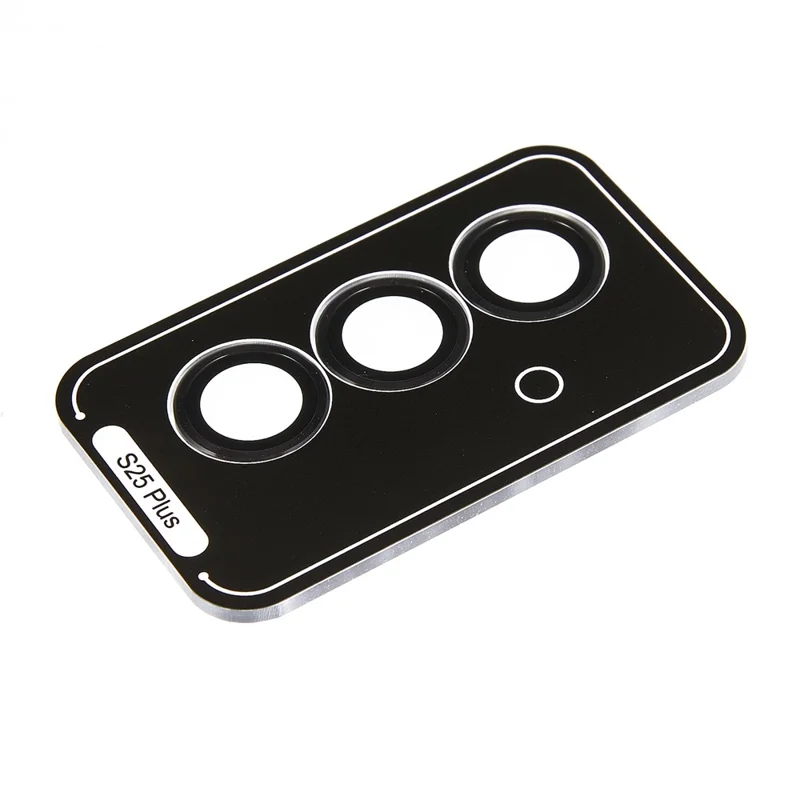 For Samsung Galaxy S25+ Camera Lens Protector AR High Transparency Metal Ring Tempered Glass Lens Film - Black